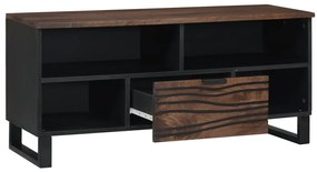 TV Szekrény - 100 x 33.5 x 46 cm, tömör mangófából készült.