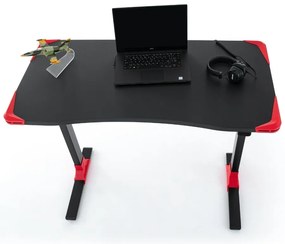 OfficeTech Game állítható magasságú asztal, 120 x 60 cm, fekete