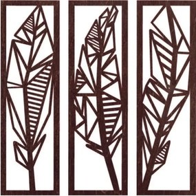 Modern háromrészes festmény banánlevelekről - MUSACEAE