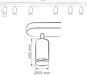 LED RGBW fényerőszabályozható fürdőszobai spotlámpa TURYN 6×GU10/6,5W/230V IP44 fehér