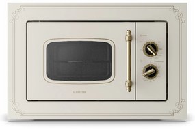Klarstein Victoria 20, beépített mikrohullámú sütő, 20 l, 800 W, grill: 1000 W, elefántcsont