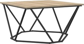 vidaXL Dohányzóasztal Sonoma tölgy 80 x 80 x 45 cm Műszaki fa és acél