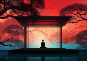 Poszter 66,5x46,5cm MeditĂĄciĂł lĂłtusz pĂłzban