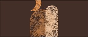 Kép - Narancssárga ívek N⁰2 (120x50 cm)