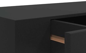 fekete lebegő fali polc fiókkal 48 x 25 x 8 cm