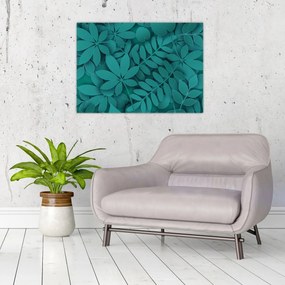 Kép - Türkiz levelek (70x50 cm)