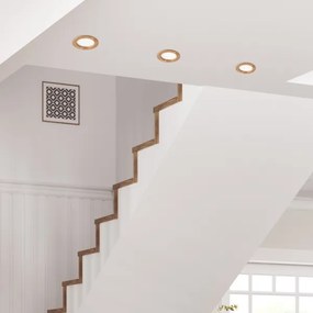 LED Beépíthető lámpa WOODY SPOT LED/12,5W/230V 3000K tölgy ø 16 cm