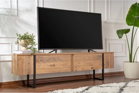 Natúr színű TV-állvány borovi fenyő dekorral 180x50x29,5 cm Serenity – Kalune Design