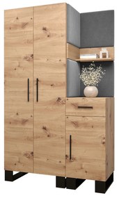 Előszobabútor Amanda 6 (artisan tölgy + sötétszürke). 1085905
