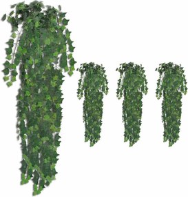 vidaXL 4 db zöld műborostyán 90 cm