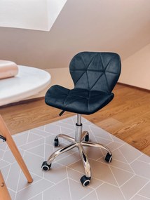 AKCIÓ Fekete irodai szék AVOLA VELVET II. minőség