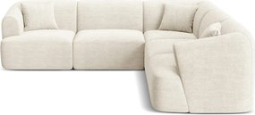 Bézs kordbársony sarokkanapé Campi – Cosmopolitan Design