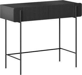 Malmi fésülködőasztal fiókokkal 100 cm - fekete matt / fekete lábak