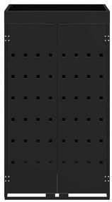 Kukás Tároló Virágzó Tetővel Egyszemélyes 240L Kukához Fekete