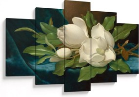 Kép - Martin Johnson Heade, Giant Magnolias on a Blue Velvet Cloth, reprodukciók (150x105 cm)