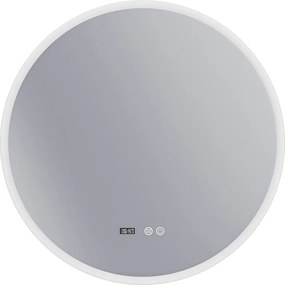 Erga Deam, kerek LED-es tükör 80cm, 3 színű lámpa, első világítás, páramentes fűtőbetét, ERG-V01-Deam-8080-CL