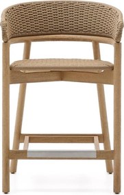 Natúr színű tömörfa kerti bárszék Arinella – Kave Home