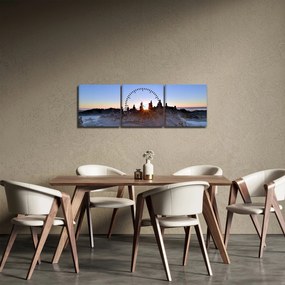 Egy homokos táj képe (órával) (90x30 cm)