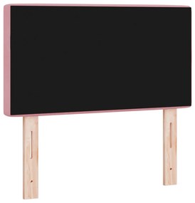 LED Fejtámla Üveg Gombos Rózsaszín 80 cm Bársonyos