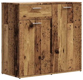 antik fa színű szerelt fa tálalószekrény 80 x 36 x 75 cm