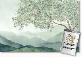 Fotótapéta Flizelina Gyerekek Tájkép Hegyek Zöld Fa 300x210 ragasztó