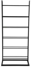 Fekete fém bortartó polcos állvány, palackok száma 5 38x84,5x20 cm Single Floor – PT LIVING