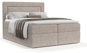 Világosbarna ágyneműtartós boxspring ágy 180x200 cm Imagine – Maison de Rêve