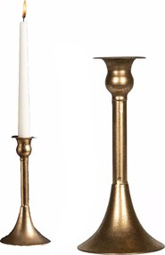 Gyertyatartó Arany 21cm fém kandeláber nappali dekoráció ajándék matt