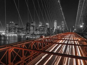 Poszter 40x30cm Brooklyn híd este 2, Assaf Frank
