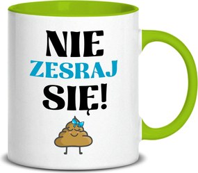 Fehér Bögre 330ml Zöld közepű Karácsonyi ajándék Ne Szedd Össze Magad! Minták