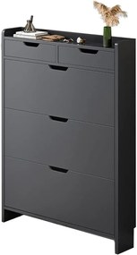 BeComfort cipősszekrény 80x125x17 cm szürke CS011-3