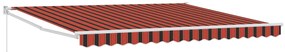 Kézi Húzható Napellenző Narancs és Barna 350x250 cm