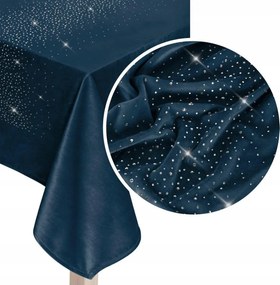 Abrosz 140x180 Shiny sötétkék velúr kristályokkal