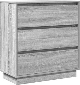 vidaXL Éjjeliszekrény fiókkal Szürke 71 x 34,5 x 75 cm Faanyag
