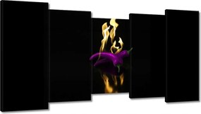 Vászonkép 150x80 Lila paprika Tűz