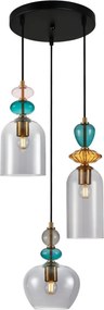 Italux Busco PND-30263-3A-BRO-SG Függőlámpa 3x40W/E27 IP20