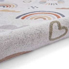 Krémszínű gyerek szőnyeg 80x150 cm Vida Kids Rainbow – Think Rugs