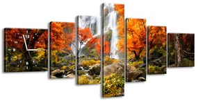 Gario Órás falikép őszi vízesés - 7 részes Méret: 160 x 70 cm