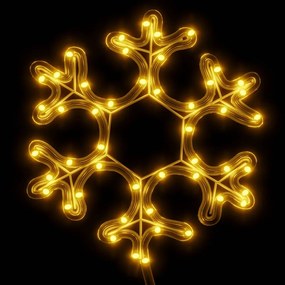 karácsonyi hópehely 48 meleg fehér LED-del 27 x 27 cm