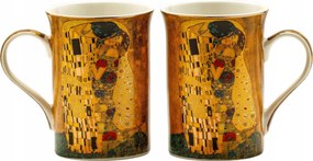 Gyönyörű Gustav Klimt Kiss bögrék 2db 275 ml ajándék Utolsó csók