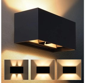 Brilagi - LED kültéri fali lámpatest DOUBLE CUBE LED/12W/230V fekete IP65