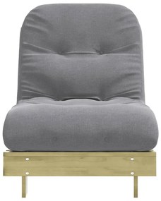 tömör impregnált fenyőfa futon kanapéágy matraccal 70x206x11 cm