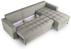 Santo világosszürke kinyitható sarokkanapé, jobb oldali - Milo Casa