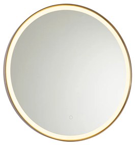 Fürdőszobai tükör rózsaarany 70 cm LED-del és érintős dimmerrel - Miral