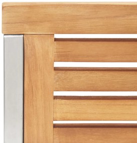 7 Részes Kerti Étkező Szett Tömör Tíkfa, Kültéri Étkezőasztal 150x90x75 cm Tömör Tíkfa