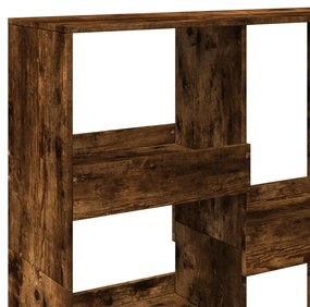 füstös tölgy színű térelválasztó könyvszekrény 100x33x115 cm