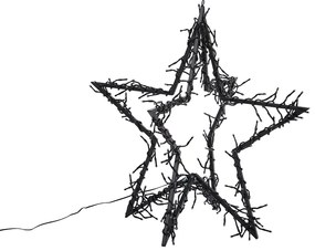 Karácsonyi csillag fekete csillag LED-del, IP44 - Brilli