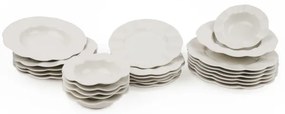 24 részes fehér porcelán étkészlet