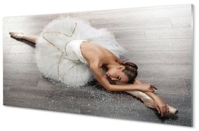 Akrilkép Női fehér balerina ruha 100x50 cm 2 fogas