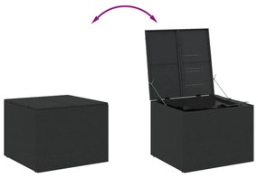 fekete polyrattan kerti tárolóláda 291 L